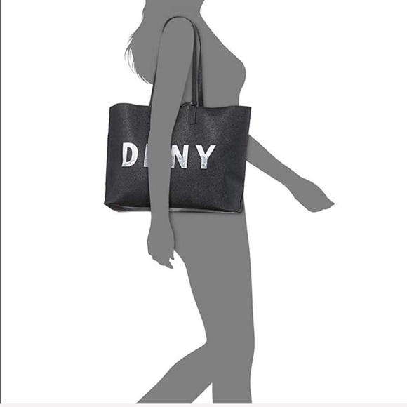 DKNY Brayden Signature Reversible Tote Mocha/Rouge - Picture 8 of 8